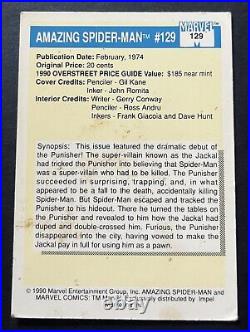 The Amazing Spider Man, The Punisher 1990 IMPEL MARVEL UNIVERSE M. V. C. CARD #129