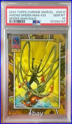 The Amazing Spider-man Psa 10 2024 Topps Chrome Marvel Gold #29