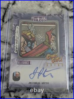 Thor and Doctor Strange UD Infinity Trilogy Comic Cuts /25 Jim Starlin auto