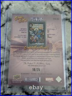 Thor and Doctor Strange UD Infinity Trilogy Comic Cuts /25 Jim Starlin auto