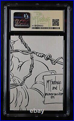 Todd Mcfarlane Cgc Signed 7.5 Marvel Trading Card Price Of Fame #10 Spiderman
