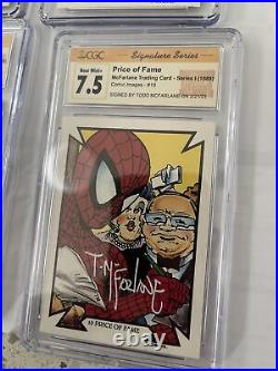 Todd Mcfarlane Cgc Signed 7.5 Marvel Trading Card Price Of Fame #10 Spiderman
