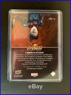 Tom Holland Strip Mined Metals UD Marvel Avengers Infinity War Auto Autograph