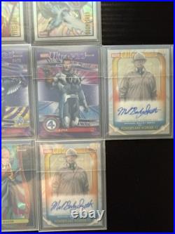 Topps Finest Fantastic 4 numbered & Auto Lot Impossible Man, Black Bolt & MORE