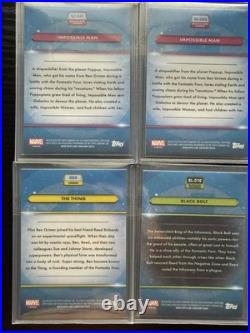 Topps Finest Fantastic 4 numbered & Auto Lot Impossible Man, Black Bolt & MORE