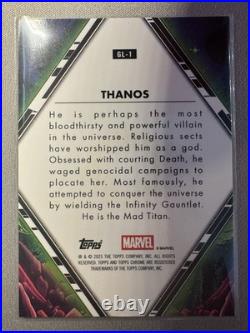 Topps Marvel Chrome 2025 Thanos Galactic Legends x/50 Gold Wave Refractor Topps Marvel Chrome 2025 Thanos Galactic Legends x/50 Gold Wave Refractor