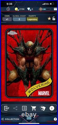 Topps Marvel Collect Chrome Legendary Red /5cc WOLVERINE