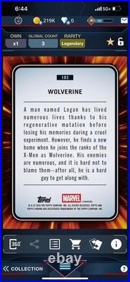 Topps Marvel Collect Chrome Legendary Red /5cc WOLVERINE