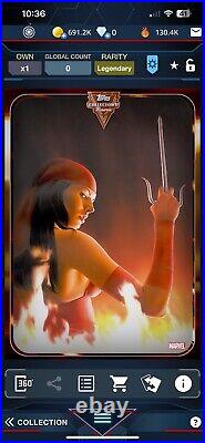 Topps Marvel Collect Digital Card LEGENDARY Collectors' Reserve Fusion Elektra