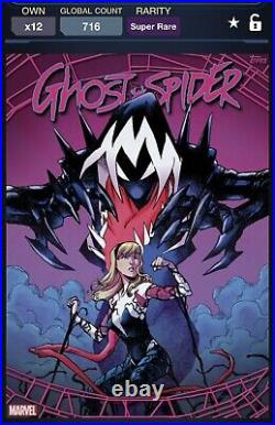 Topps Marvel Collect Digital Ghost Spider Series 1 Pink Complete Set