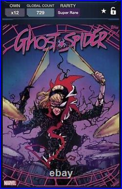 Topps Marvel Collect Digital Ghost Spider Series 1 Pink Complete Set