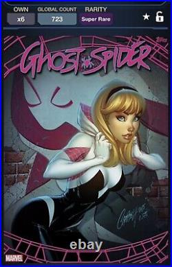 Topps Marvel Collect Digital Ghost Spider Series 1 Pink Complete Set