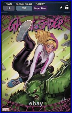 Topps Marvel Collect Digital Ghost Spider Series 1 Pink Complete Set