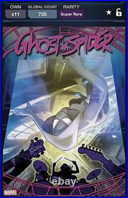 Topps Marvel Collect Digital Ghost Spider Series 1 Pink Complete Set