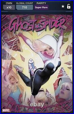 Topps Marvel Collect Digital Ghost Spider Series 1 Pink Complete Set