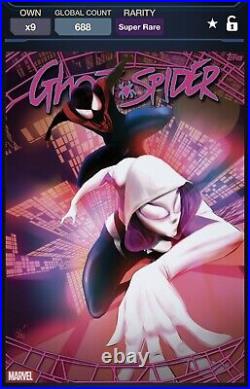 Topps Marvel Collect Digital Ghost Spider Series 1 Pink Complete Set