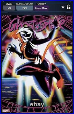 Topps Marvel Collect Digital Ghost Spider Series 1 Pink Complete Set