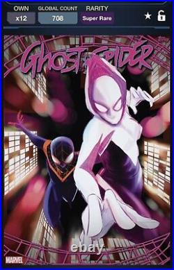 Topps Marvel Collect Digital Ghost Spider Series 1 Pink Complete Set