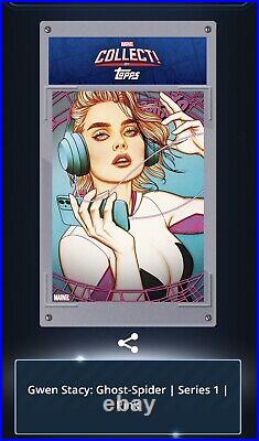 Topps Marvel Collect Digital Ghost Spider Series 1 Pink Complete Set