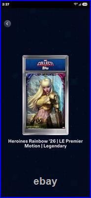 Topps Marvel Collect Heroines Rainbow Premier Set LMT 35cc (DIGITAL) 11+1(Award)