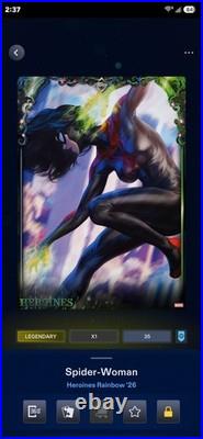 Topps Marvel Collect Heroines Rainbow Premier Set LMT 35cc (DIGITAL) 11+1(Award)