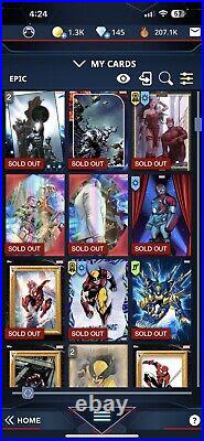 Topps Marvel Collect Whole DIGITAL Collection 1100+ Epics 207K Collection Score