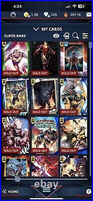 Topps Marvel Collect Whole DIGITAL Collection 1100+ Epics 207K Collection Score