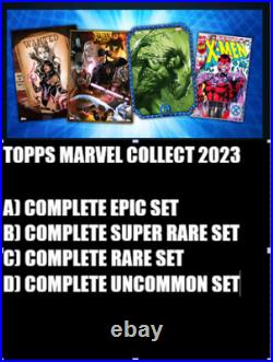 Topps Marvel Collect X-men Collection 24 Full Epic/ Super Rare/ Rare/ Uc Sets