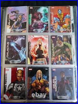 Topps Marvel Comicverse trading cards full set 142 cards in album 2022 limited