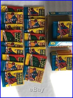Topps Marvel Super Heroes Stickers 1976 Full complete box with 36 packs