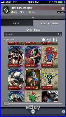 Topps digital marvel collect X-Force, Faces Of Evil, Guardians, 80 Year