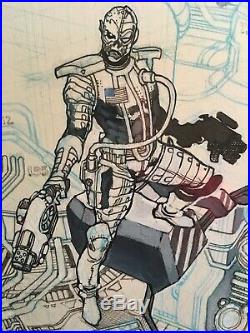 UD Deathlok Marvel Masterpieces Preliminary Sketch Original Art Simone Bianchi