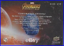 UD Marvel Avengers Infinity War CHRIS EVANS/ELIZABETH OLSEN Dual Autograph Auto