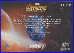 UD Marvel Avengers Infinity War CHRIS EVANS as CAPTAIN AMERICA Autograph Auto