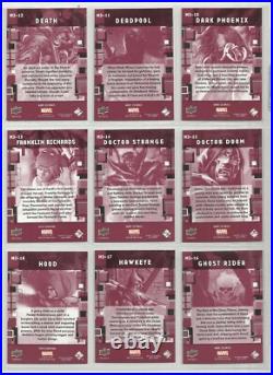 UD Marvel Beginnings Series 3 MICROMOTION Complete Set of 60 Chase Cards (1-60)