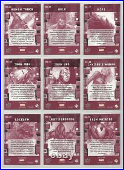 UD Marvel Beginnings Series 3 MICROMOTION Complete Set of 60 Chase Cards (1-60)
