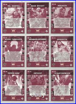 UD Marvel Beginnings Series 3 MICROMOTION Complete Set of 60 Chase Cards (1-60)