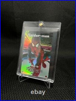 UNO Ultimate Marvel Spiderman Web Up Art HOLO FOIL Card Character Super Rare
