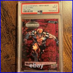 Upper Deck 2015 UD Marvel Vibranium Wolverine Card 99/299 Molten, PSA 9