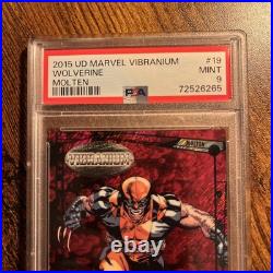 Upper Deck 2015 UD Marvel Vibranium Wolverine Card 99/299 Molten, PSA 9