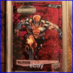Upper Deck 2015 UD Marvel Vibranium Wolverine Card 99/299 Molten, PSA 9
