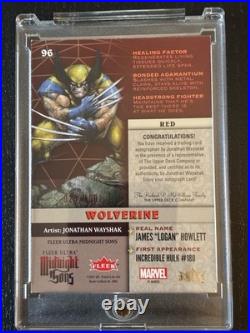 Upper Deck 2022 Fleer Ultra Midnight Sons Wolverine #96 Red Auto 028/100