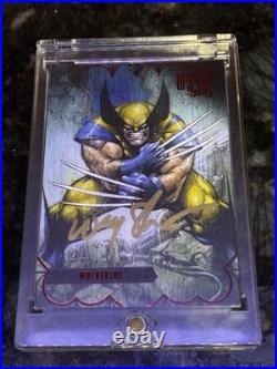 Upper Deck 2022 Fleer Ultra Midnight Sons Wolverine #96 Red Auto 028/100
