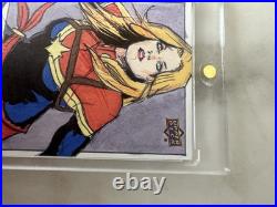 Upper Deck Exquisite Collection 1/1 Sketch Card Captain Marvel By John Sloboda Upper Deck Exquisite Collection 1/1 Sketch Card Captain Marvel By John Sloboda