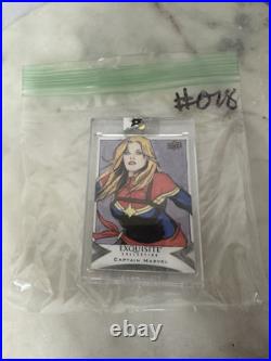 Upper Deck Exquisite Collection 1/1 Sketch Card Captain Marvel By John Sloboda Upper Deck Exquisite Collection 1/1 Sketch Card Captain Marvel By John Sloboda