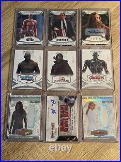Upper Deck Marvel Black Diamond 9 Card Lot Autos Relics #D Ultron Heimdall LOOK