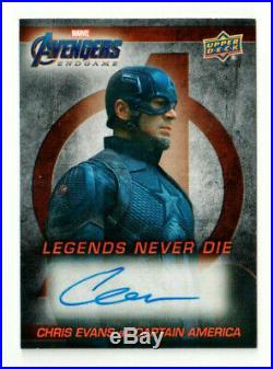 Upper Deck Marvel Endgame Legends Never Die LNDA-CE Chris Evans Captain America