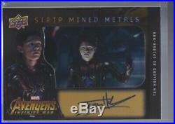 Upper Deck Marvel Infinity War Tom Holland Auto Strip Mined Metal Only 15 Made