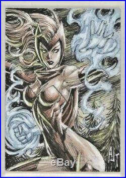 Upper Deck Marvel Masterpieces 2018 Sketch 1/1 Anthony Tan Scarlet Witch