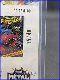 Upper Deck Marvel Metal Universe Spider-Man Comic Cuts Card #100 25/40 SP Relic